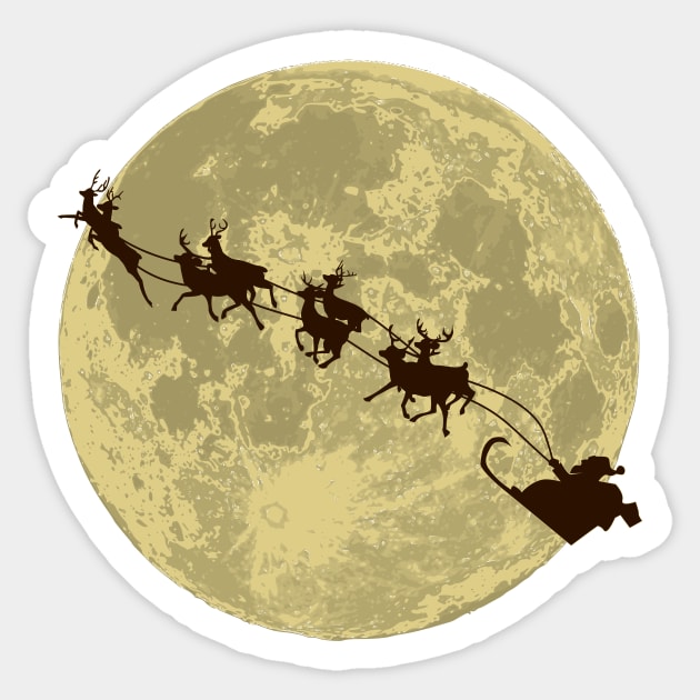 Santa Claus's sleigh Sticker by Fikazure